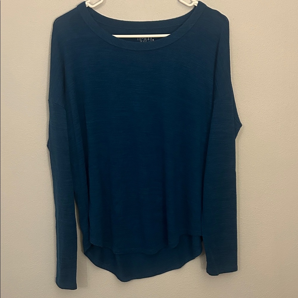 Lush Deep Blue Long Sleeve Top